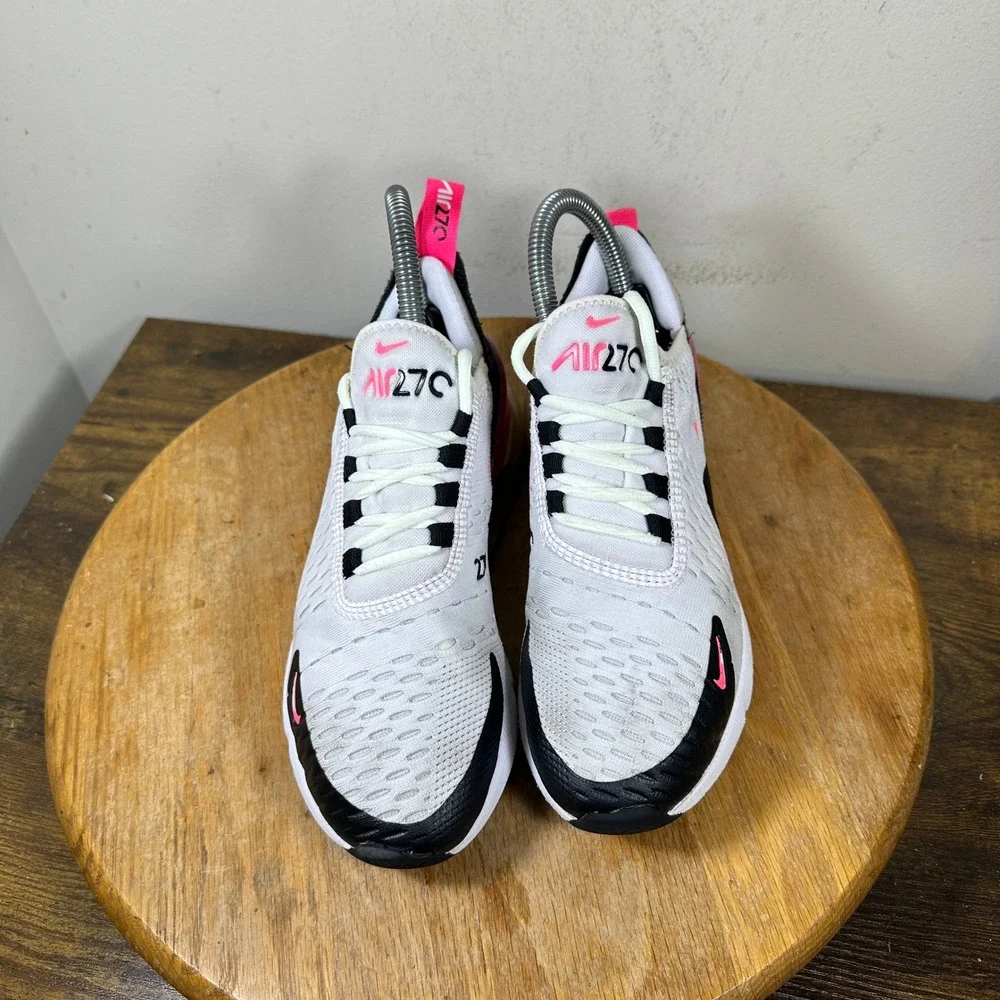 Nike Air Max 270 Womens White Pink Black AH6789-127 Shoes Size 5